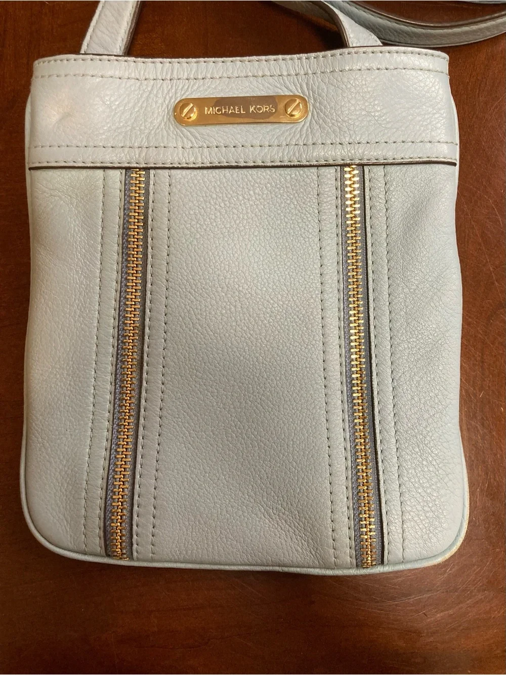 Michael Kors Moxley Zipper Pebbled Leather Crossbody VGC